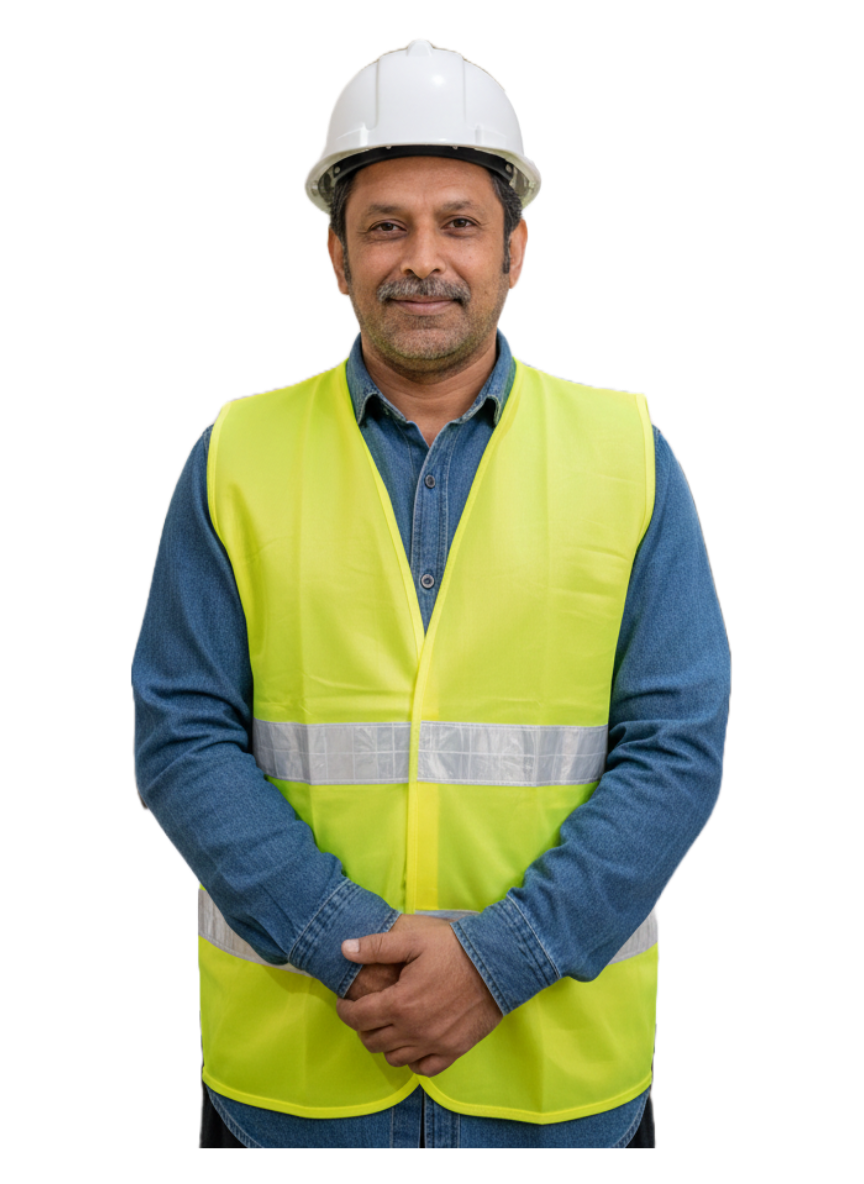 Serious contractor guy